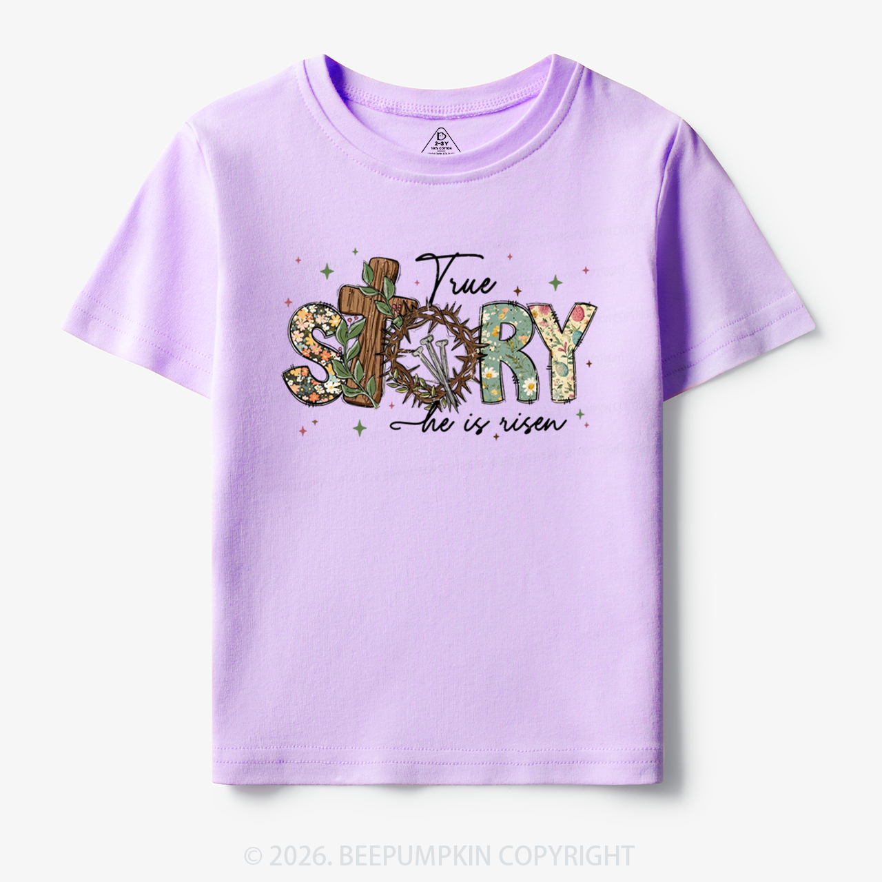True Story He Is Risen Retro Easter Toddler&Kid's Tees