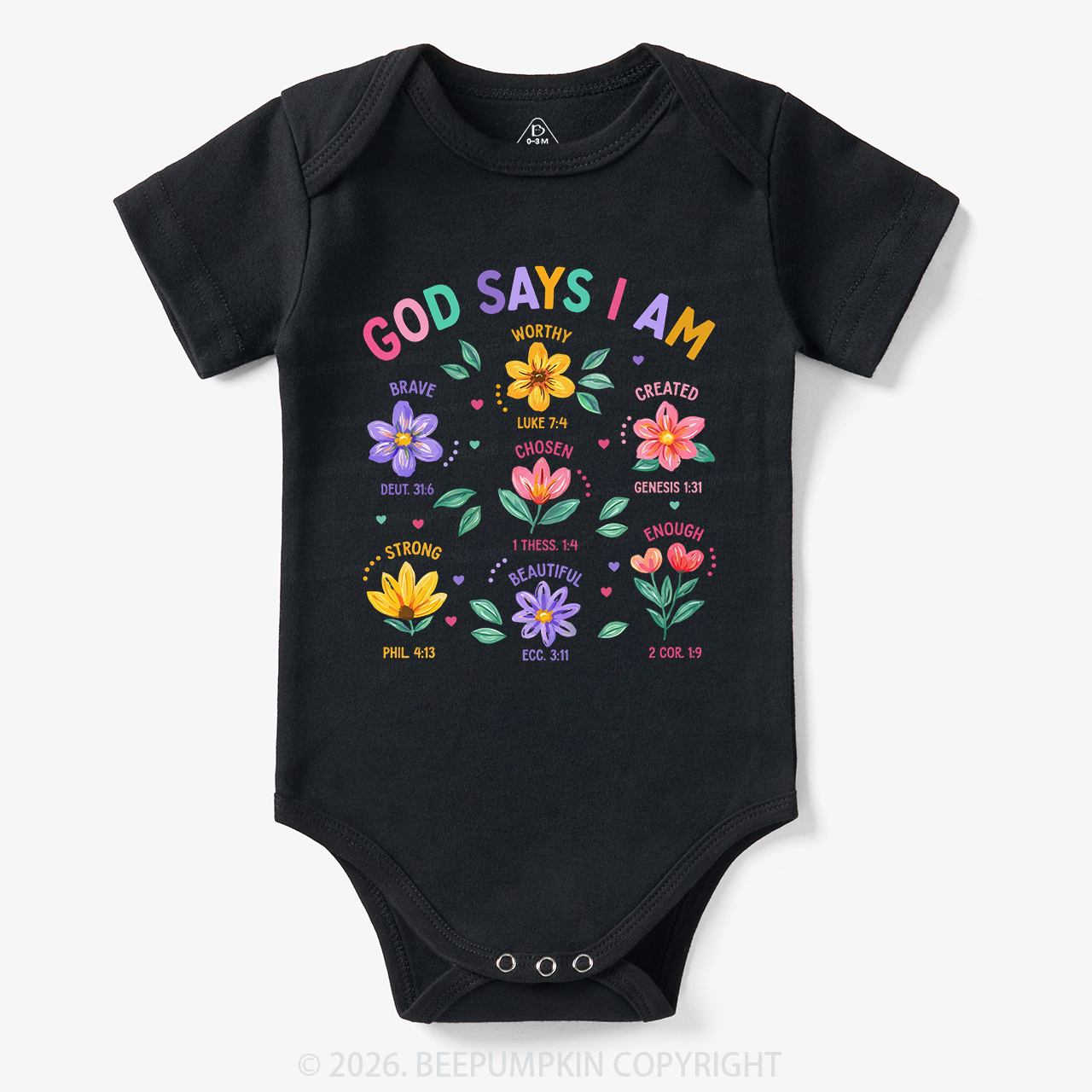 God Says I Am Flowers Bodysuit