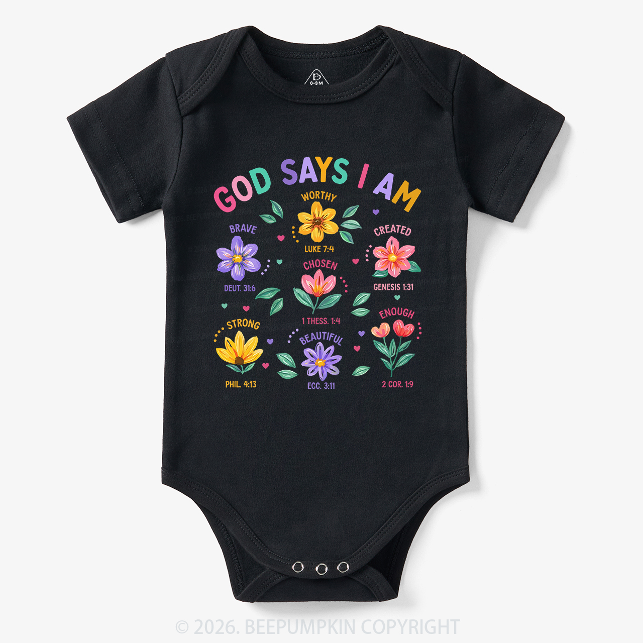 God Says I Am Flowers Bodysuit