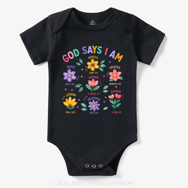 God Says I Am Flowers Bodysuit