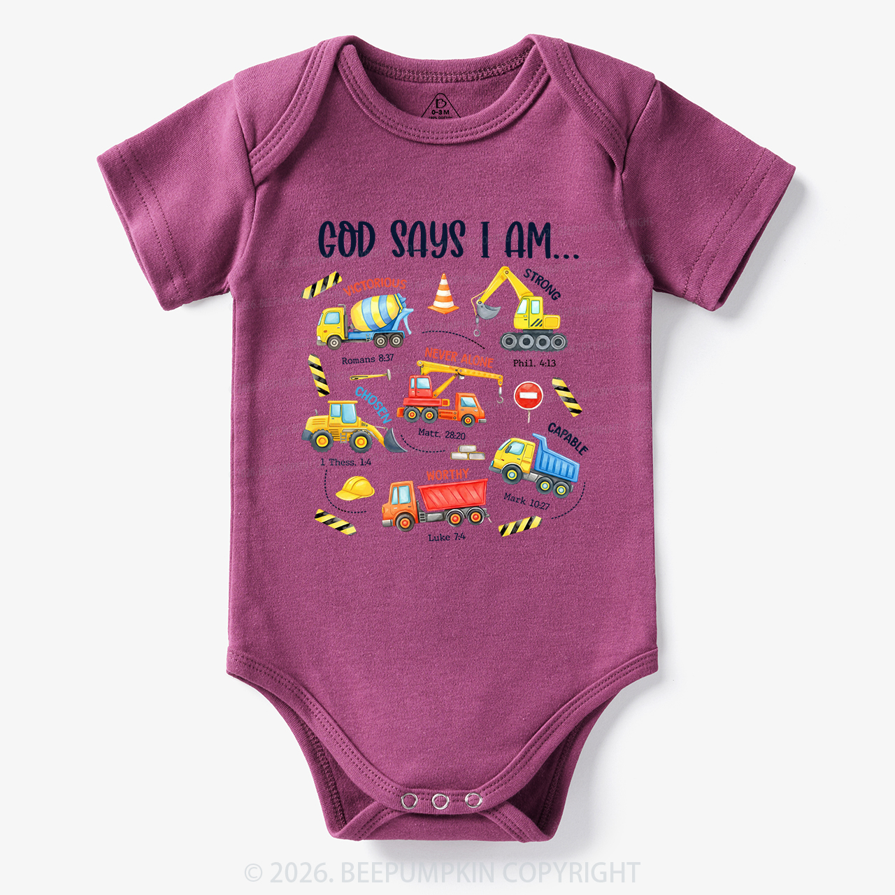 God Says I Am Construction Bodysuit