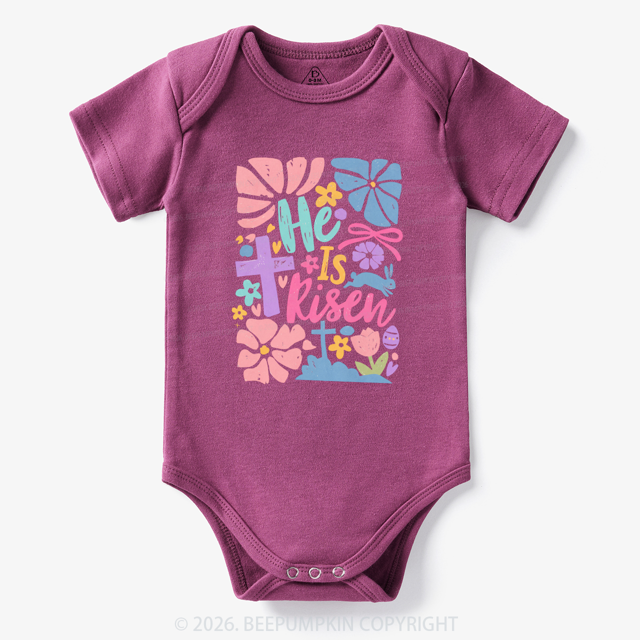 He is Risen Retro Christian Easter Bodysuit