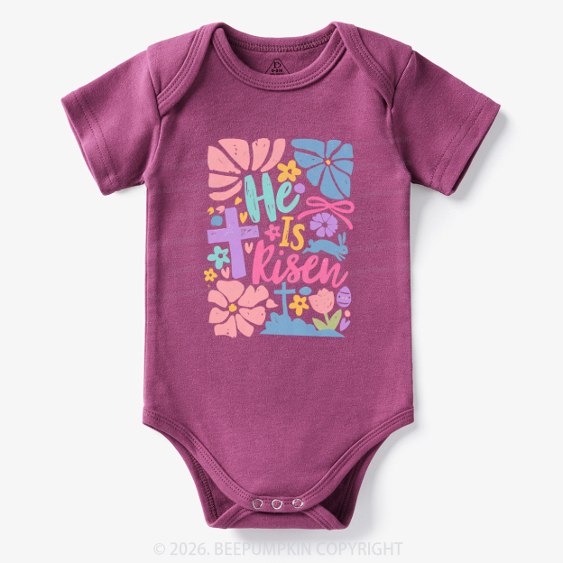 He is Risen Retro Christian Easter Bodysuit