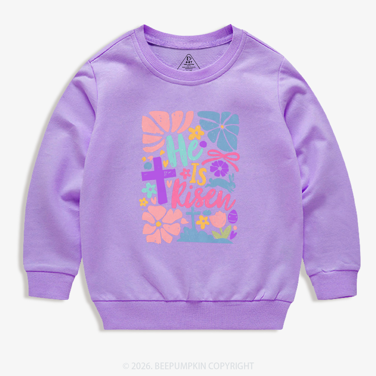He is Risen Retro Christian Easter Kid's Sweatshirt