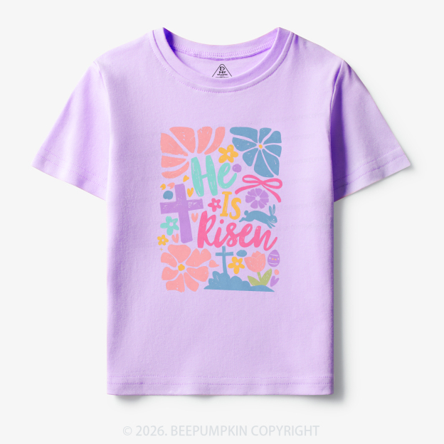 He is Risen Retro Christian Easter Toddler&Kid's Tees
