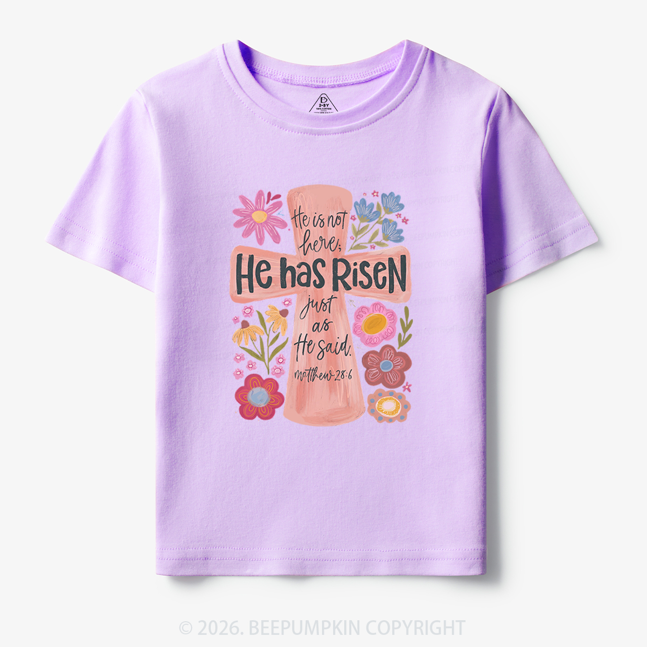 He Has Risen Christian Resurrection day Toddler&Kid's Tees