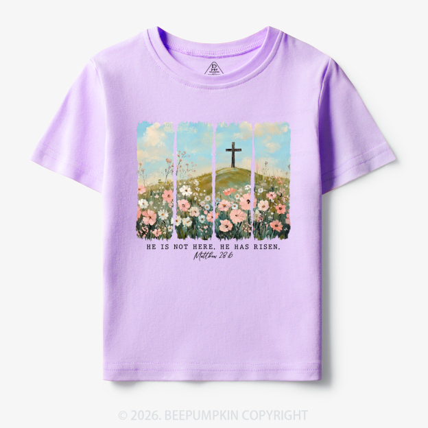 He is Risen Wildflower Spring Easter Toddler&Kid's Tees