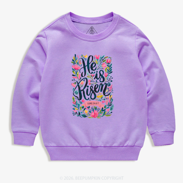 Christian Easter Floral Resurrection Kid's Sweatshirt