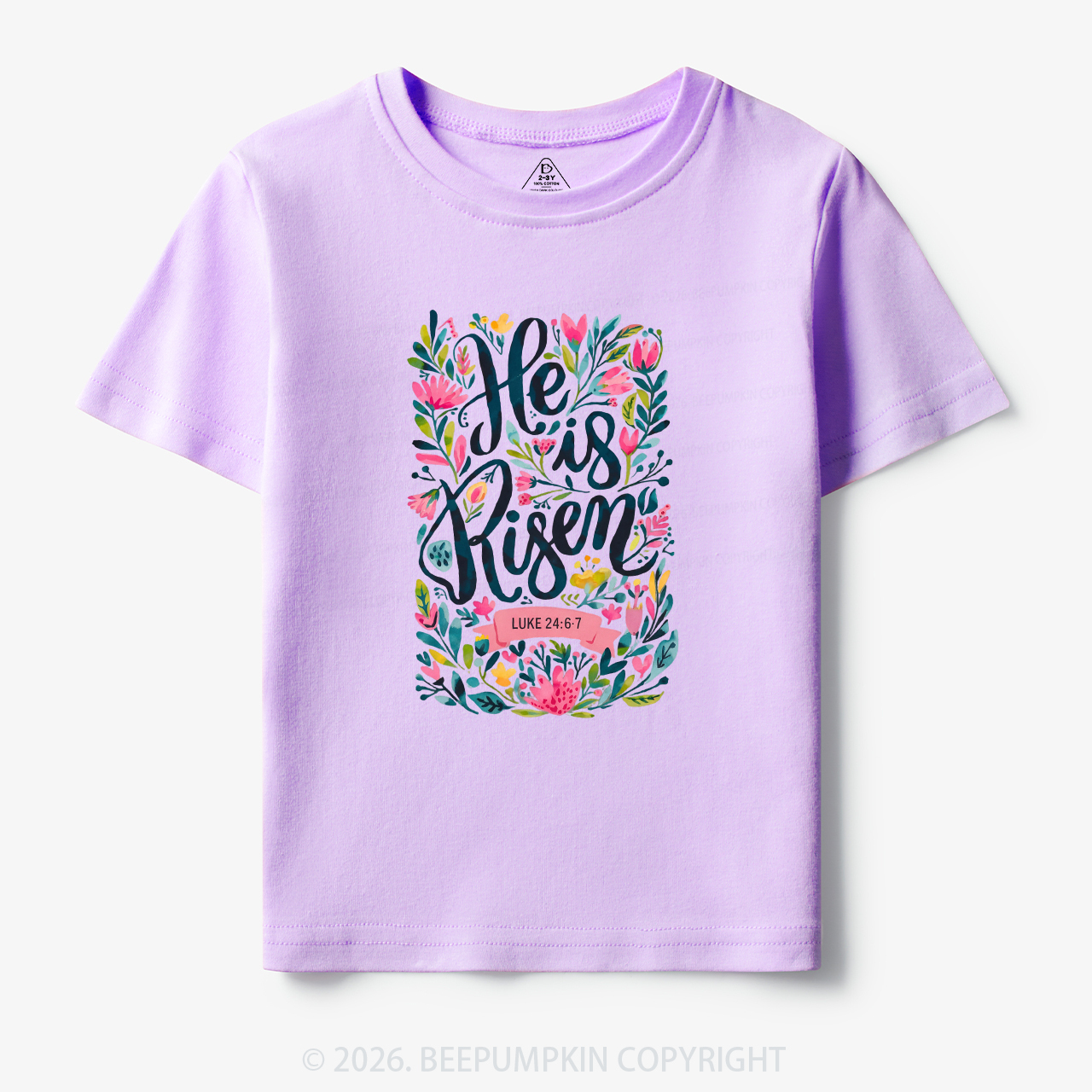 Christian Easter Floral Resurrection Toddler&Kid's Tees