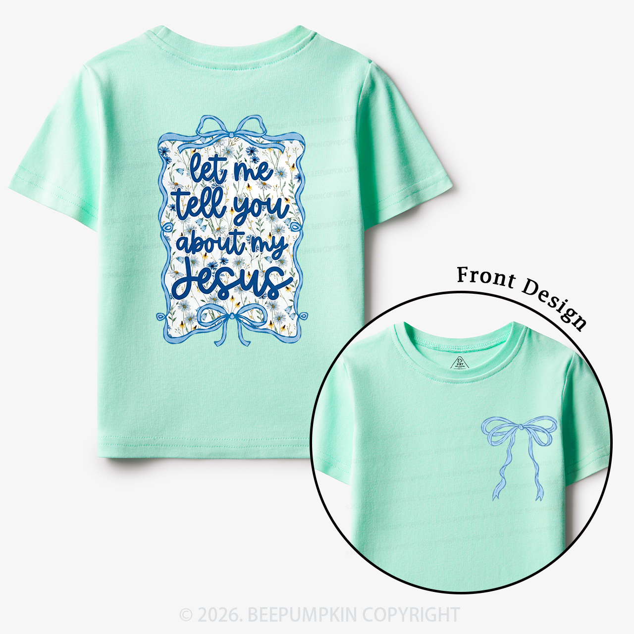 Love like Jesus Coquette Bows Toddler&Kid's Tees