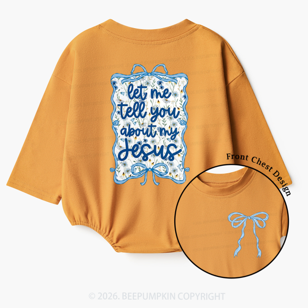 Love like Jesus Coquette Bows Baby Bubble Romper