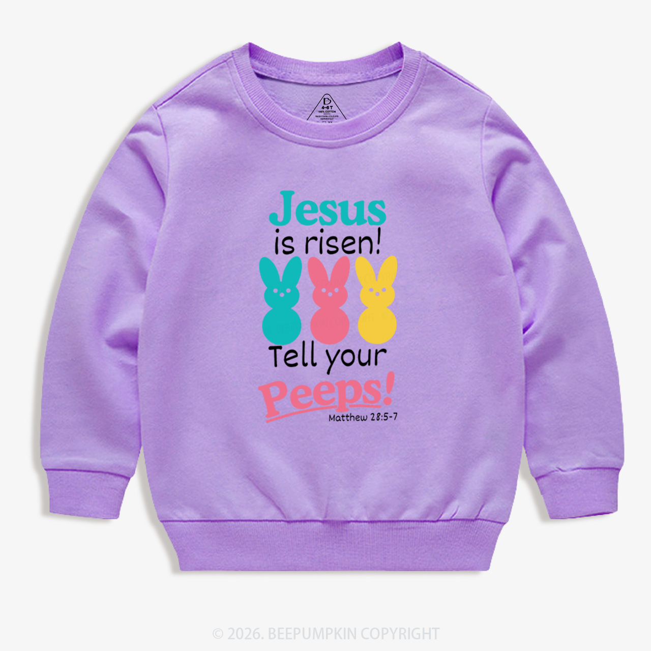Jesus Is Risen Tell Your Peeps Funny Kid's Sweatshirt