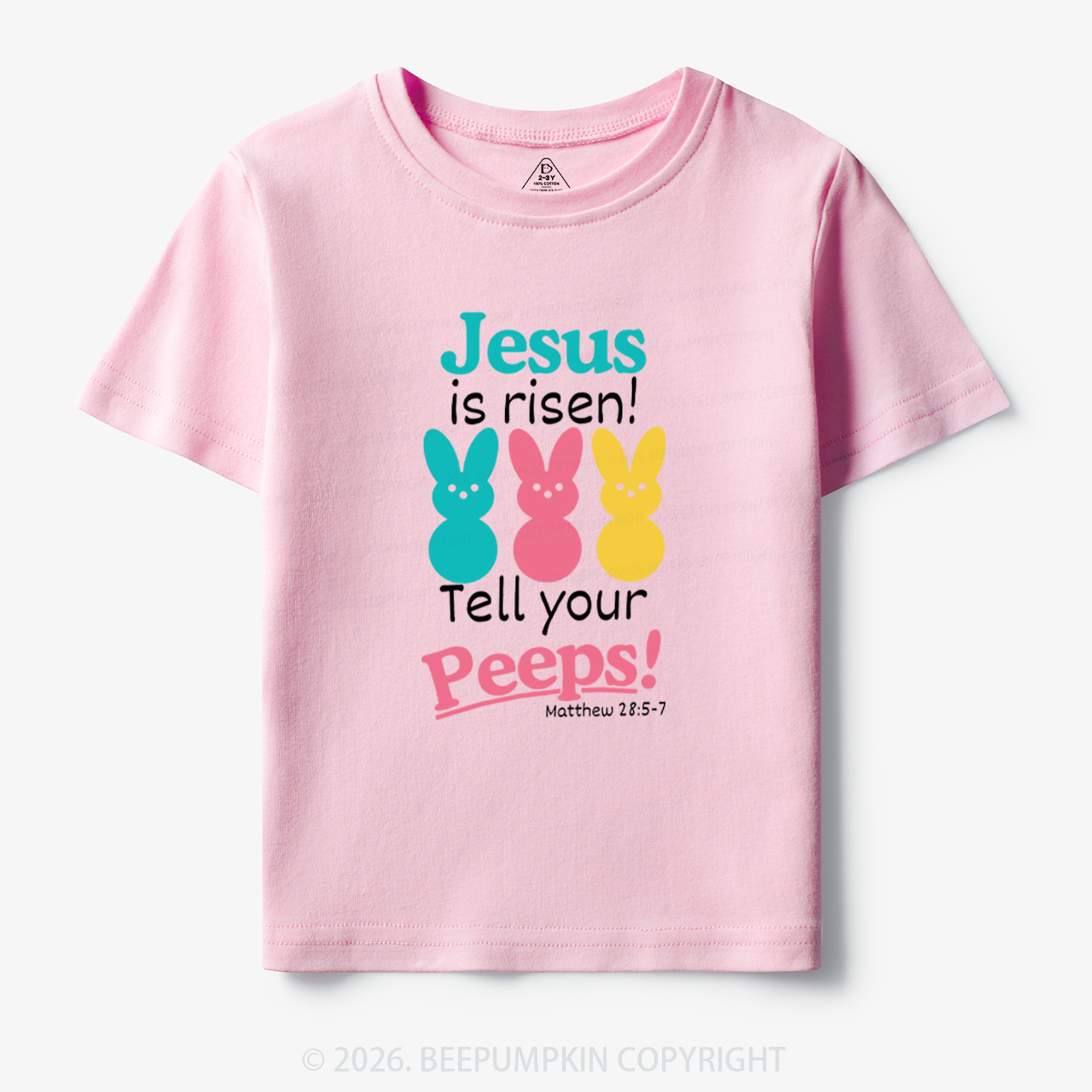 Jesus Is Risen Tell Your Peeps Funny Toddler&Kid's Tees
