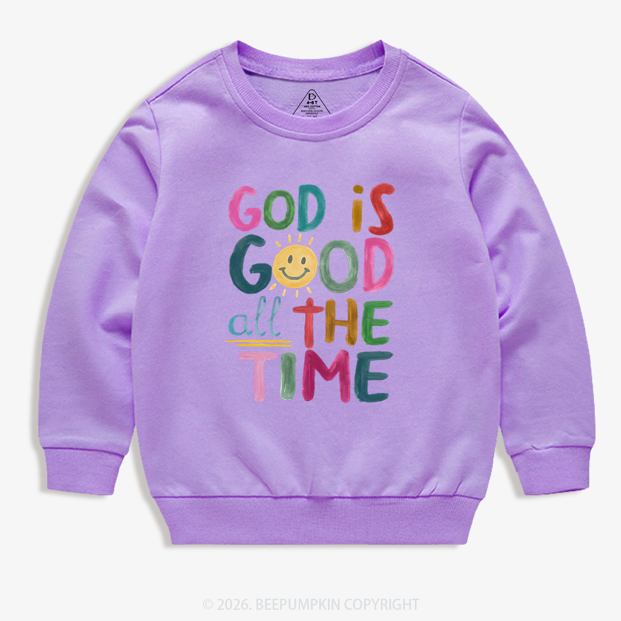God is Good All The Time Kid's Sweatshirt