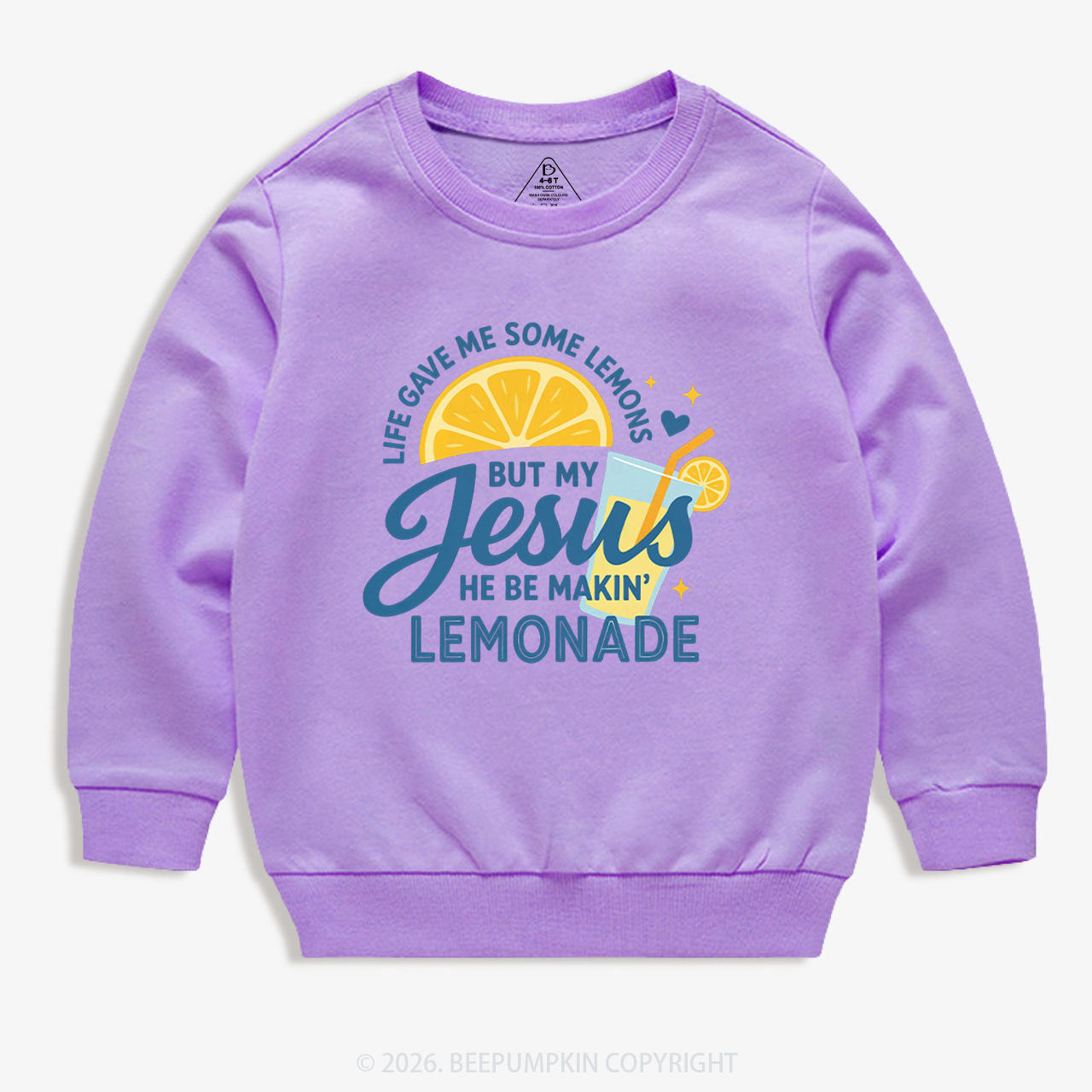 Life Gave Me Some Lemons Jesus Kid's Sweatshirt