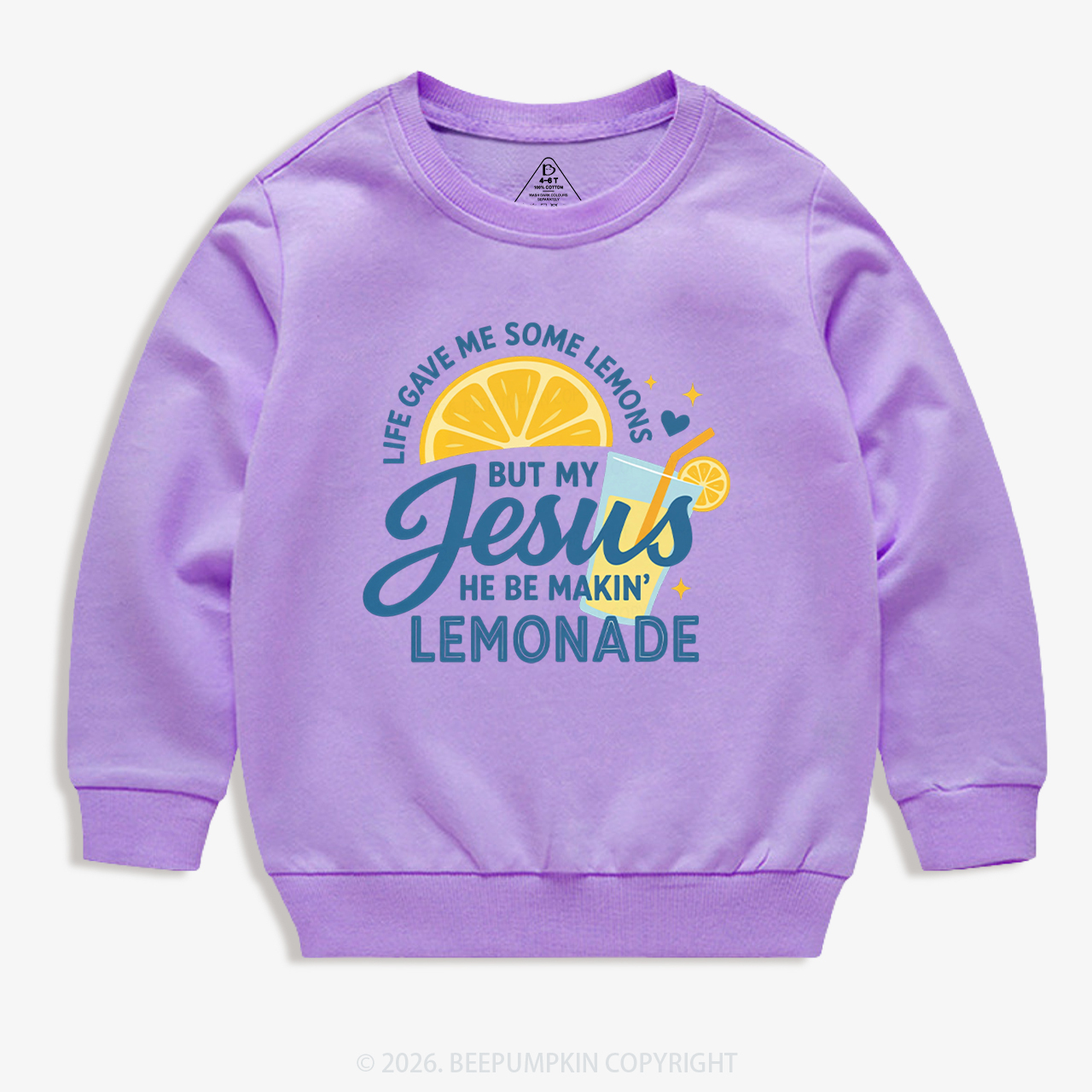 Life Gave Me Some Lemons Jesus Kid's Sweatshirt