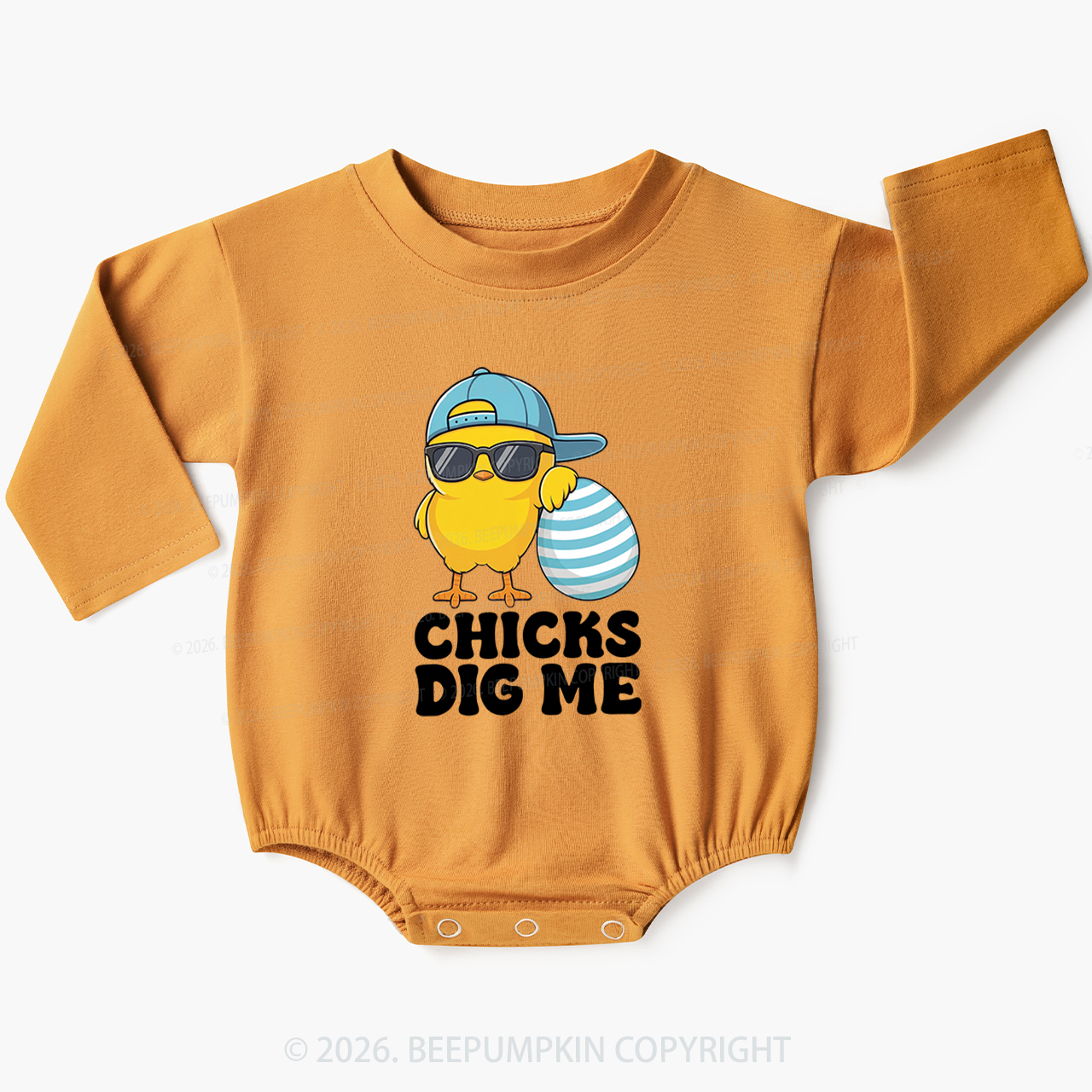 Chicks Dig Me Easter Baby Bubble Romper
