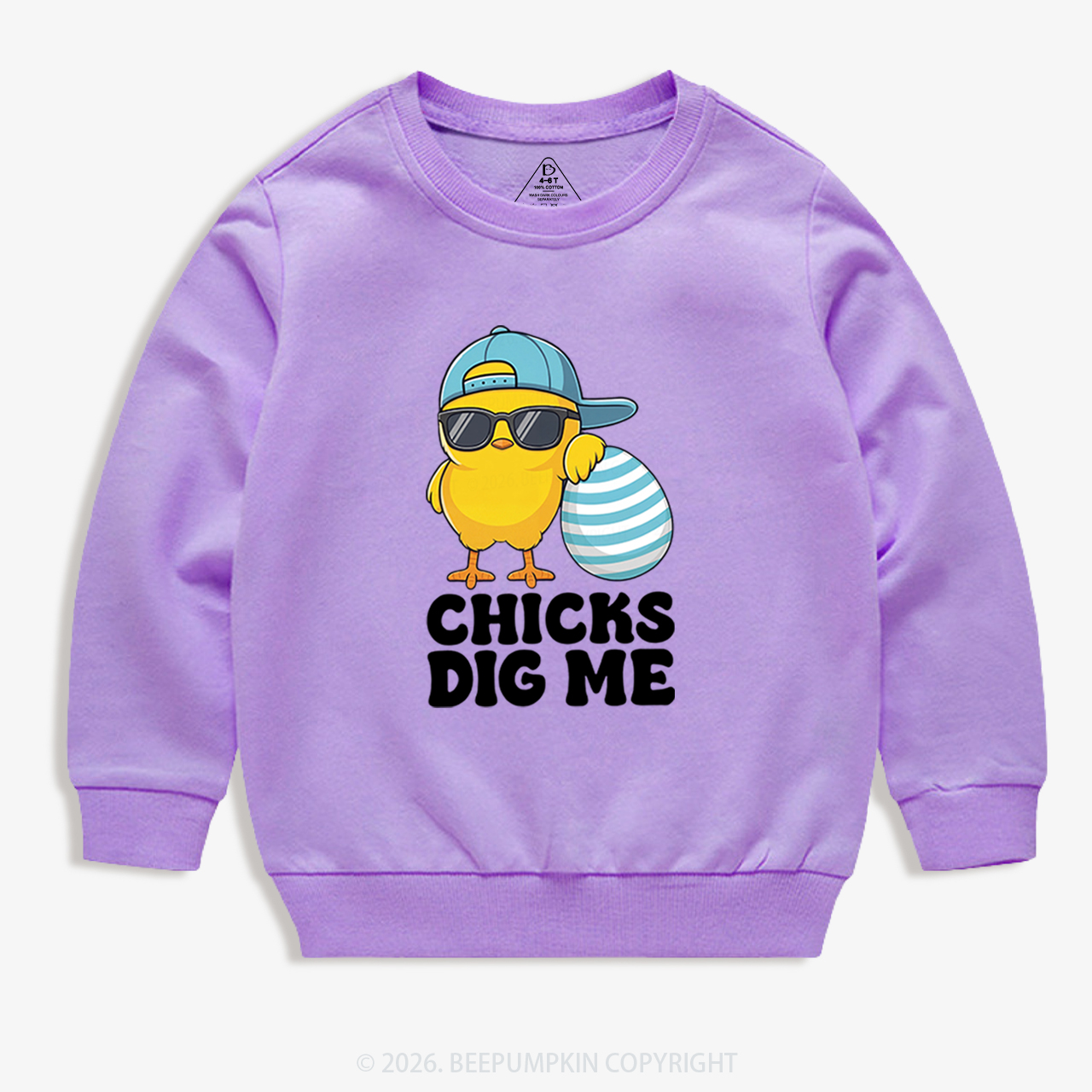Chicks Dig Me Easter Kid's Sweatshirt