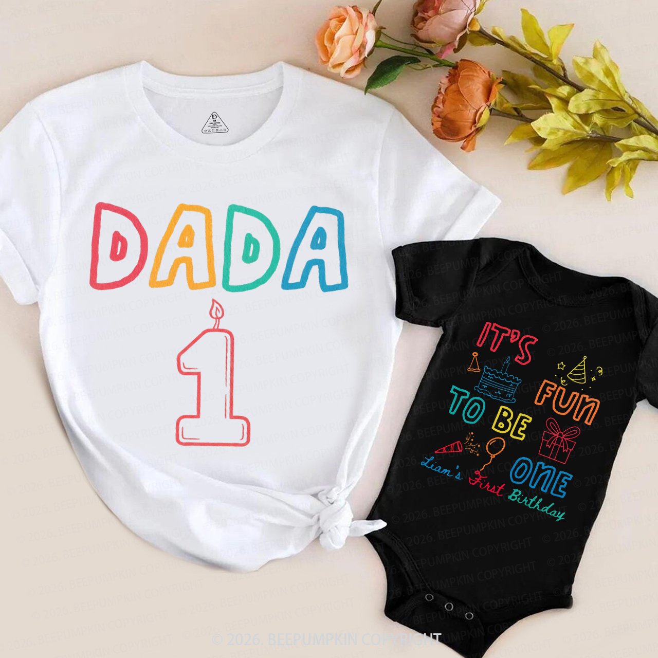 Personalized It's Fun to Be One Birthday Family Matching T-Shirts