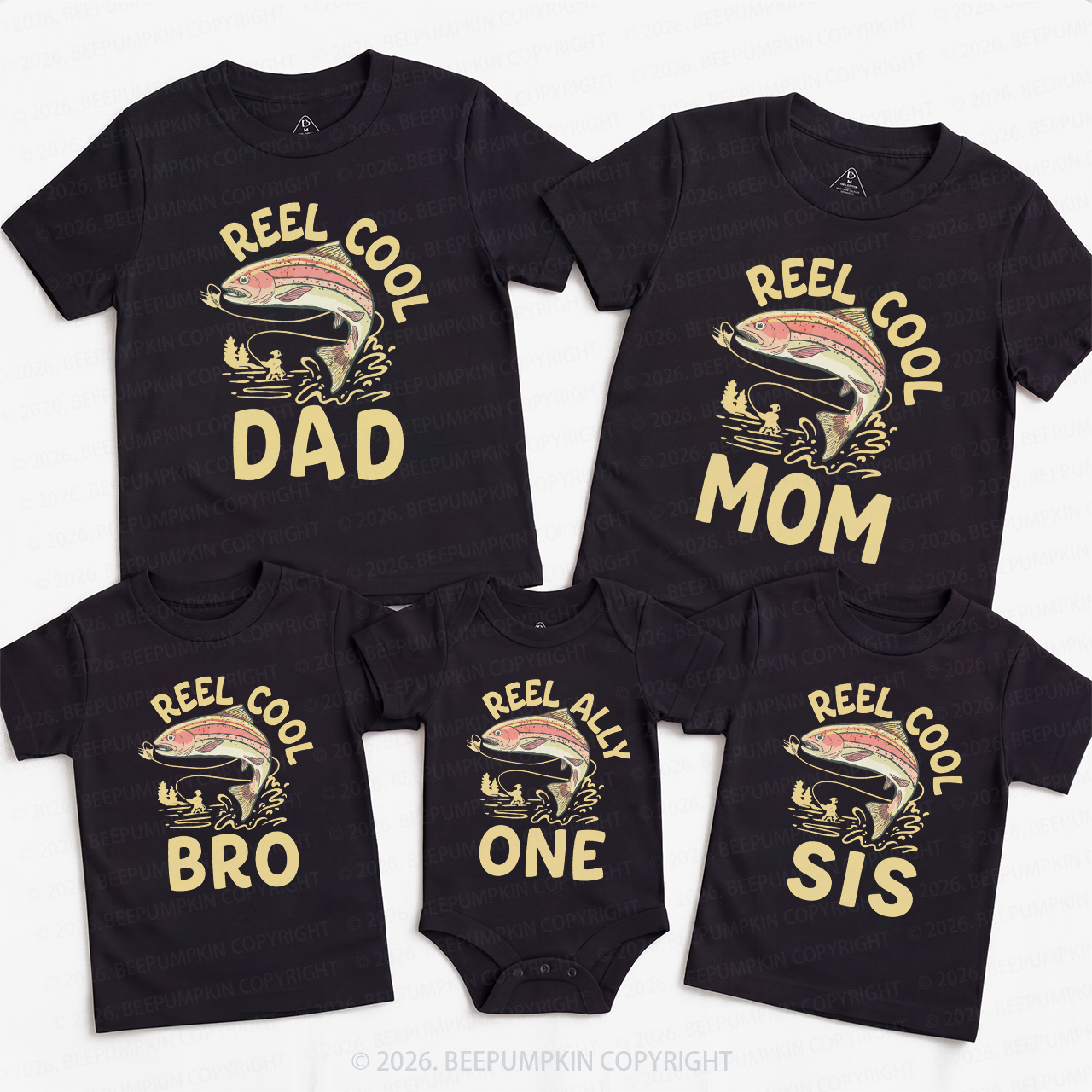 O Fishally 1st Birthday Family Matching T-Shirts