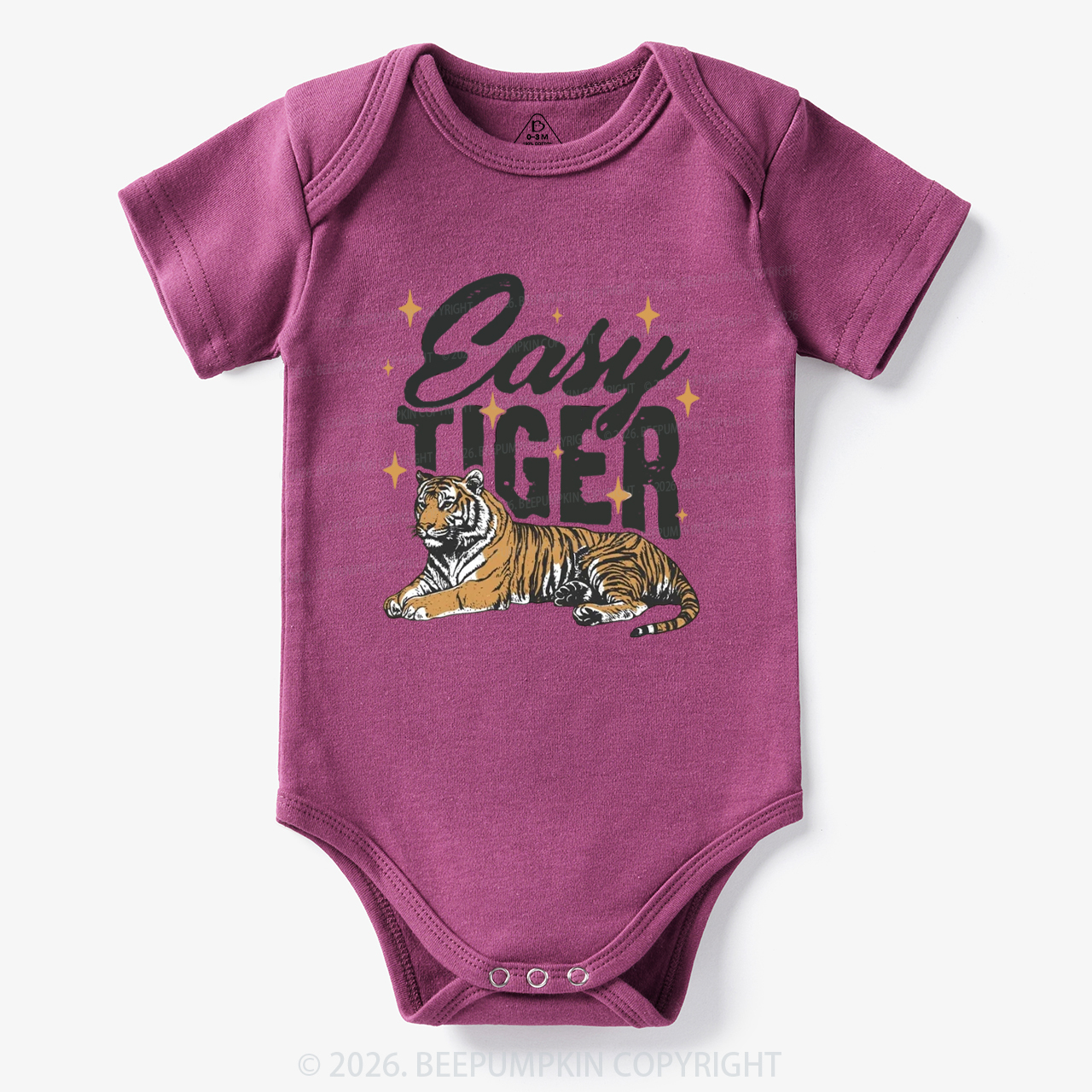 Retro Easy Tiger Funny Animal Bodysuit