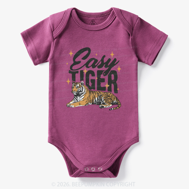Retro Easy Tiger Funny Animal Bodysuit