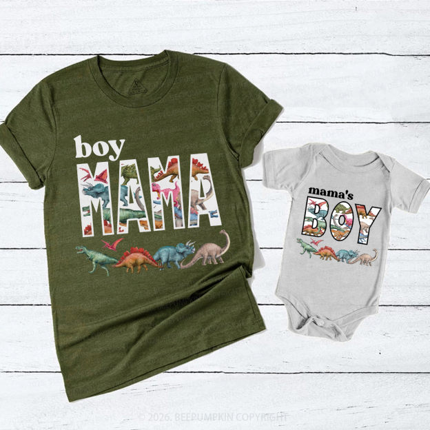 Dinosaur Mama & Boy Mom&Me Matching T-Shirts
