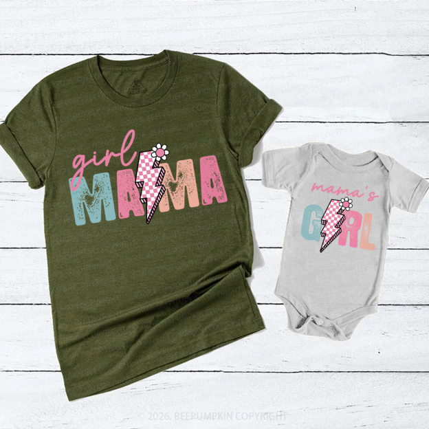 Girl Mama Mama's Girl Pink Lightning Mom&Me Matching T-Shirts