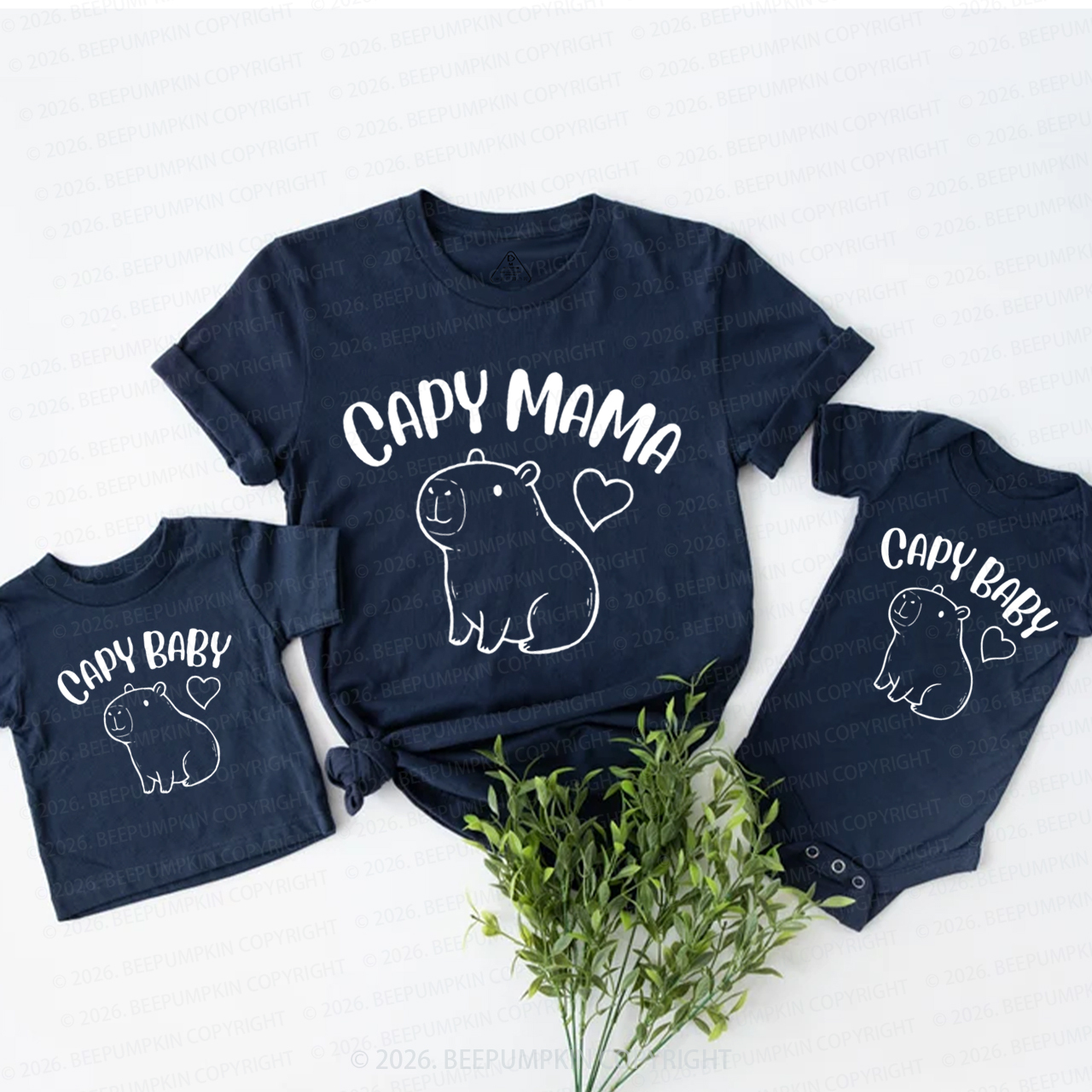 Capybara Mommy and Me Mom&Me Matching T-Shirts