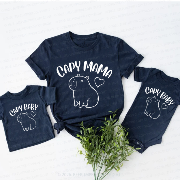 Capybara Mommy and Me Mom&Me Matching T-Shirts