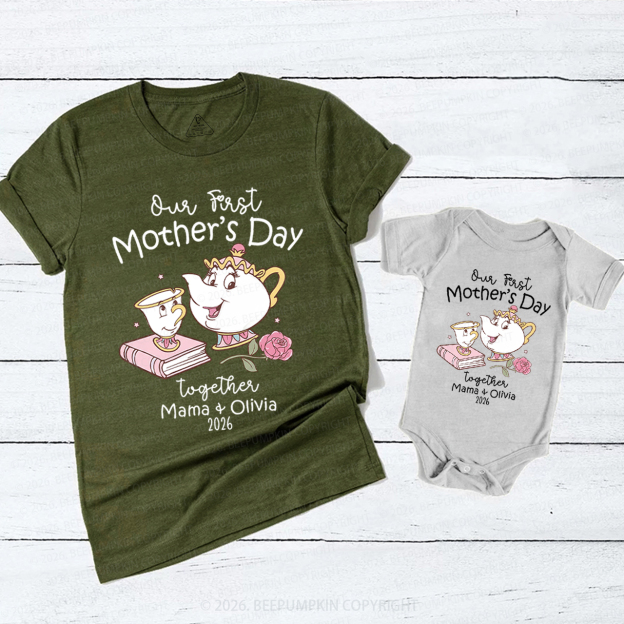 Personalized 1st Mother's Day Mom&Me Matching T-Shirts