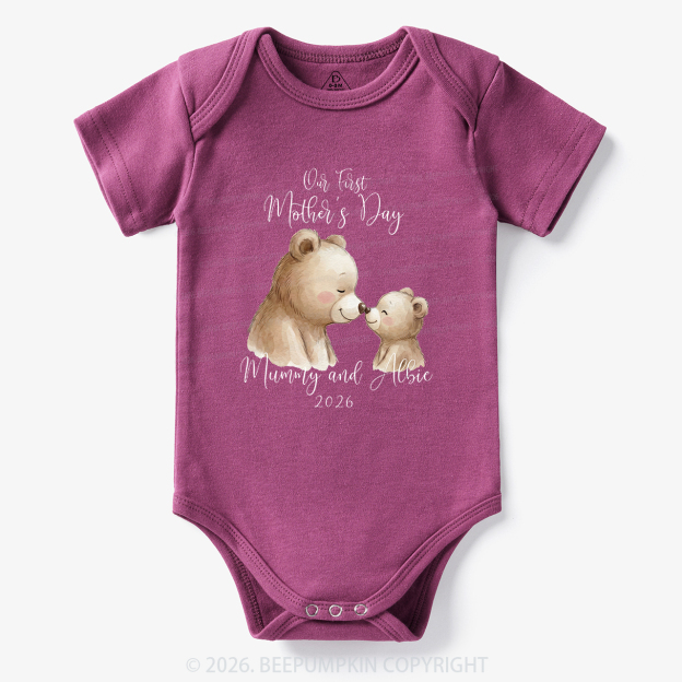 Personalised Teddy Bear First Mother’s Day Bodysuit