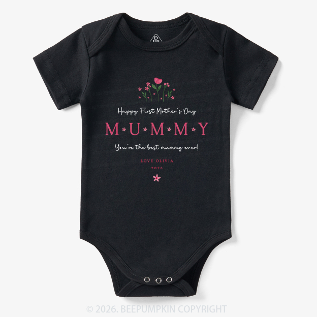 Personalized Our First Mother's Day Together Flower Bodysuit