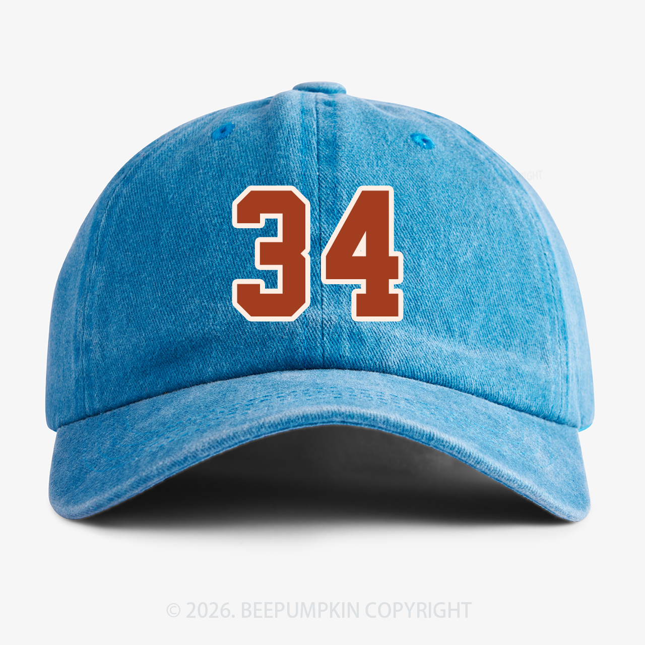 Personalized Number Washed Baseball Cap For Kids