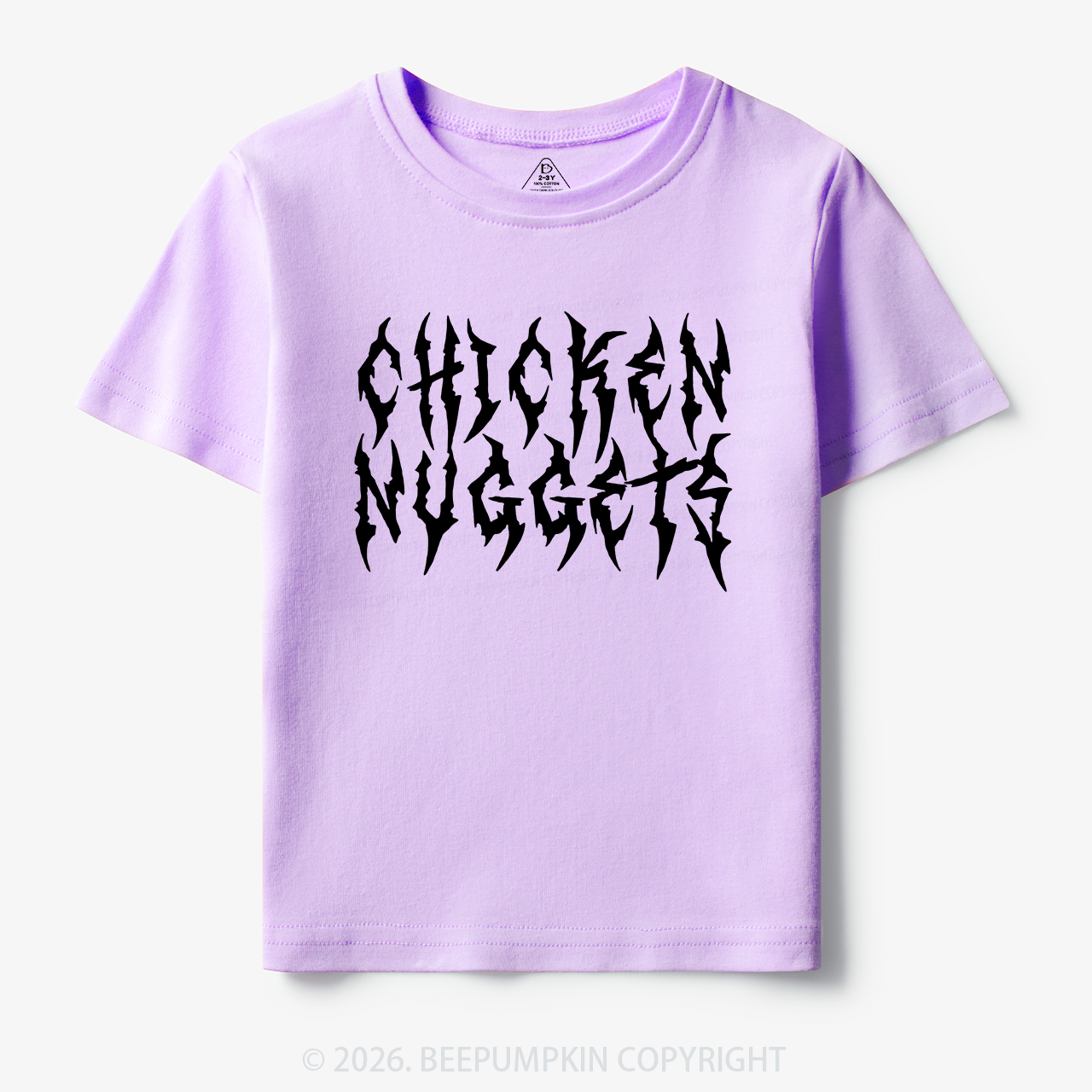 Chicken Nuggets Heavy Metal Font Toddler&Kid's Tees