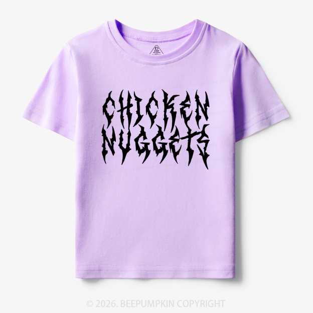 Chicken Nuggets Heavy Metal Font Toddler&Kid's Tees