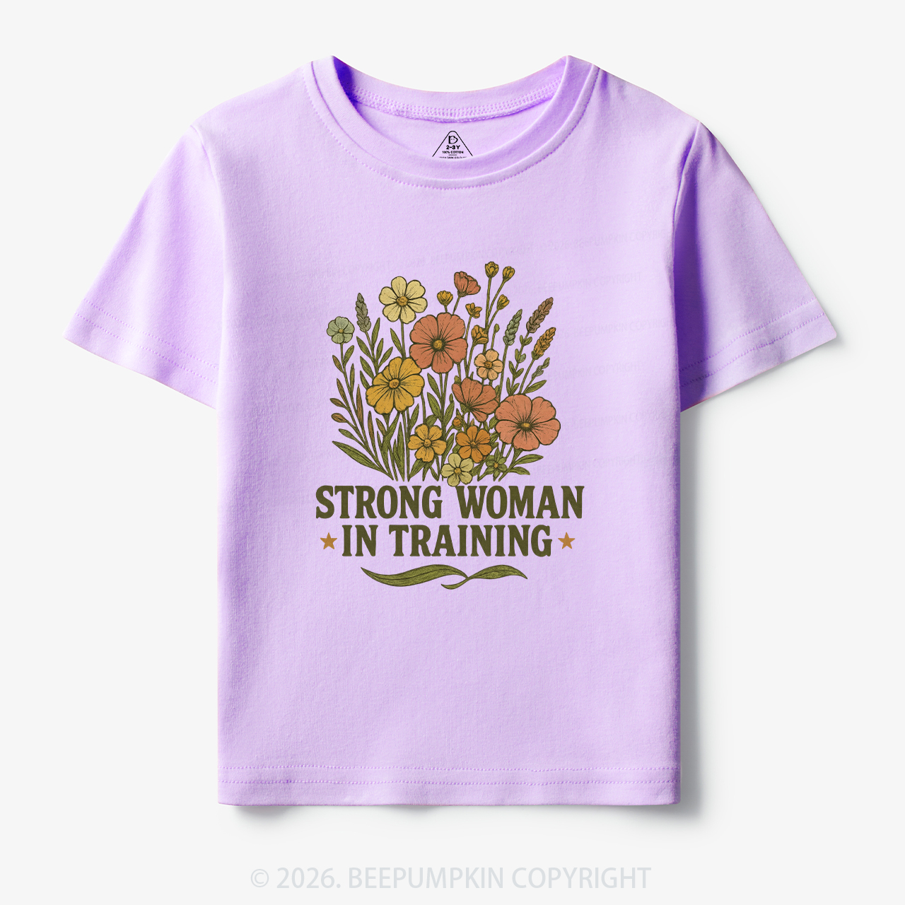 Strong Woman In Training Floral Toddler&Kid's Tees