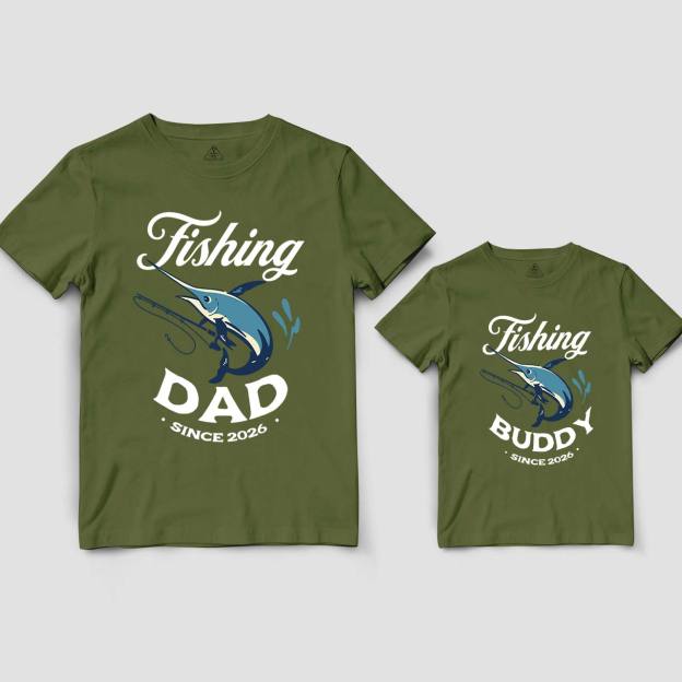 Personalized Fishing Dad&Me Matching Shirts