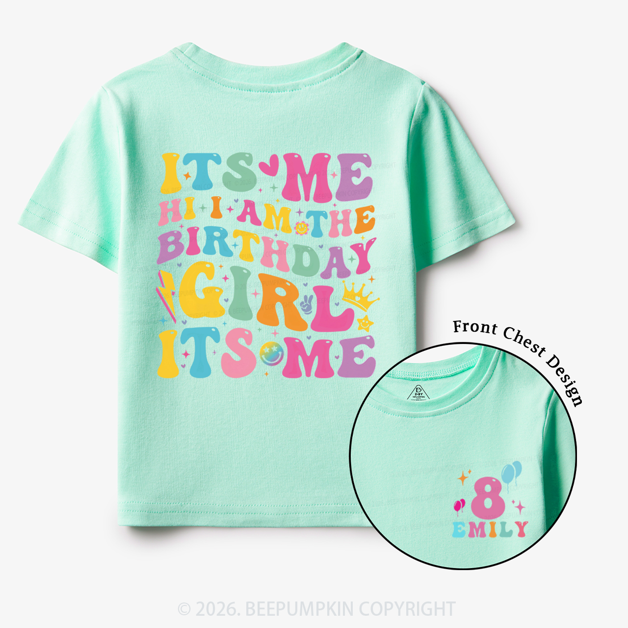 Personalized Birthday It's Me Hi Toddler&Kid's Tees