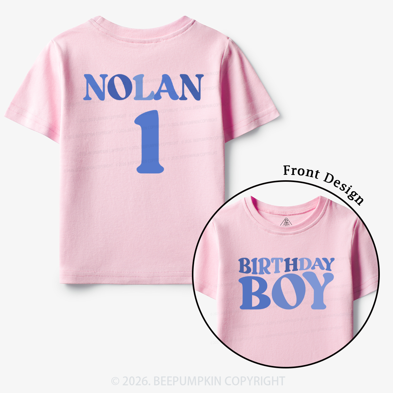Personalized Name Birthday Boy Toddler&Kid's Tees