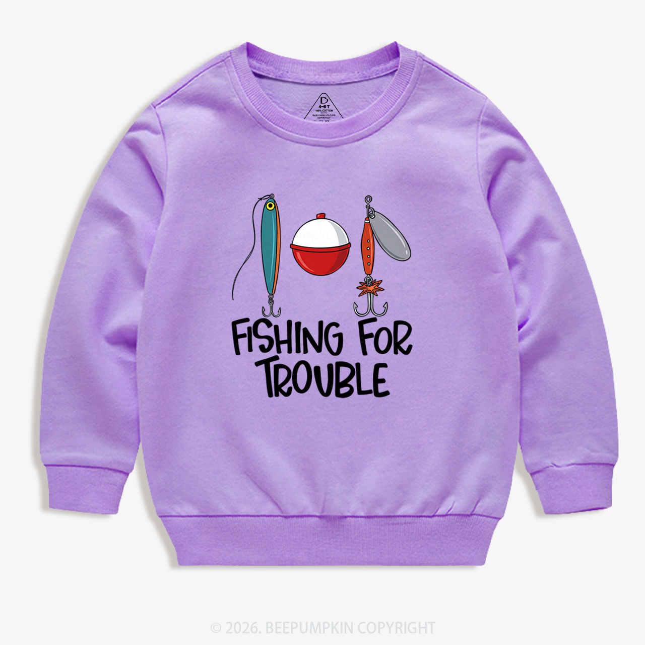Fishing For Trouble Kid's Sweatshirt