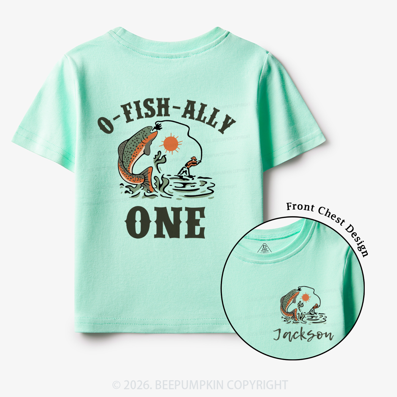 Personalized O-Fish-Ally One Birthday Party Toddler&Kid's Tees
