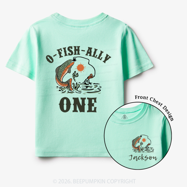 Personalized O-Fish-Ally One Birthday Party Toddler&Kid's Tees