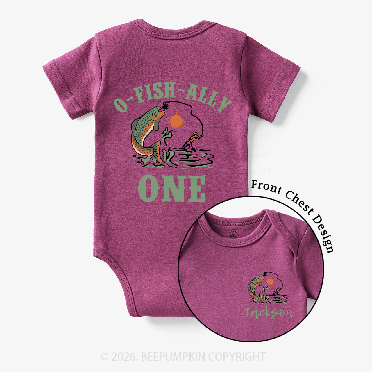Personalized O-Fish-Ally One Birthday Party Bodysuit