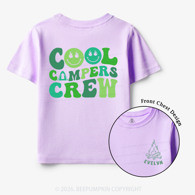 Personalized Name Cool Campers Crew Toddler&Kid's Tees