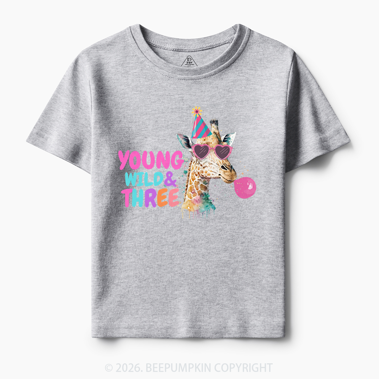 Young Wild Birthday Safari Zoo Toddler&Kid's Tees