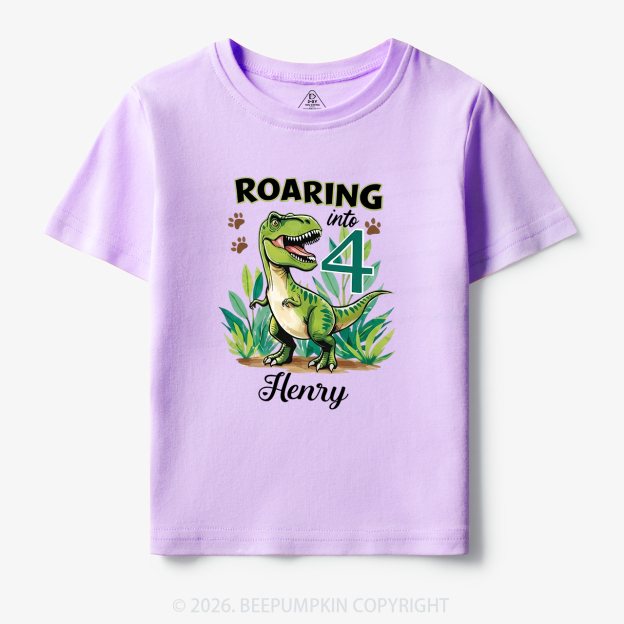Personalized Dinosaur Birthday Any Age Toddler&Kid's Tees