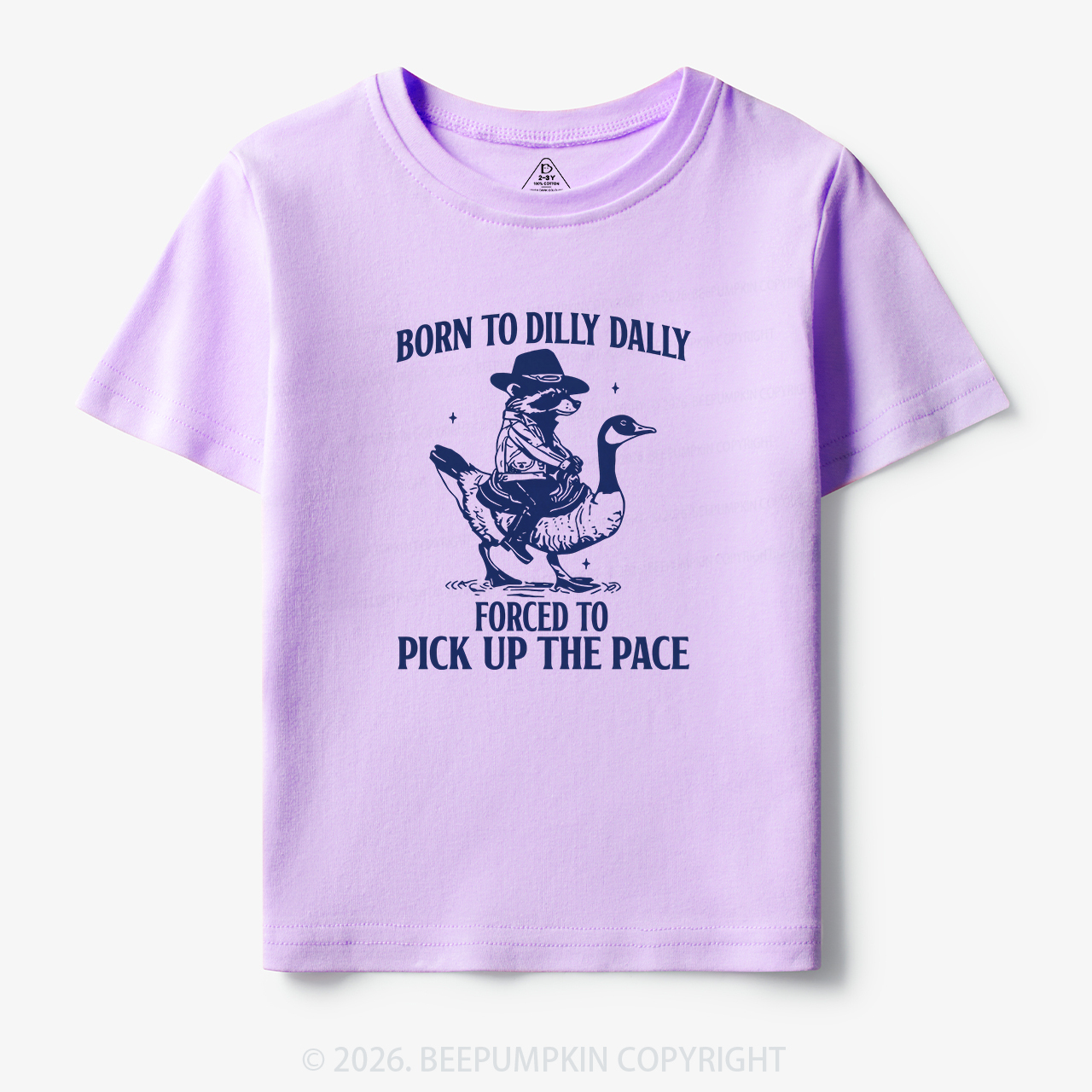 Born To Dilly Dally Retro Racoon Goose Toddler&Kid's Tees