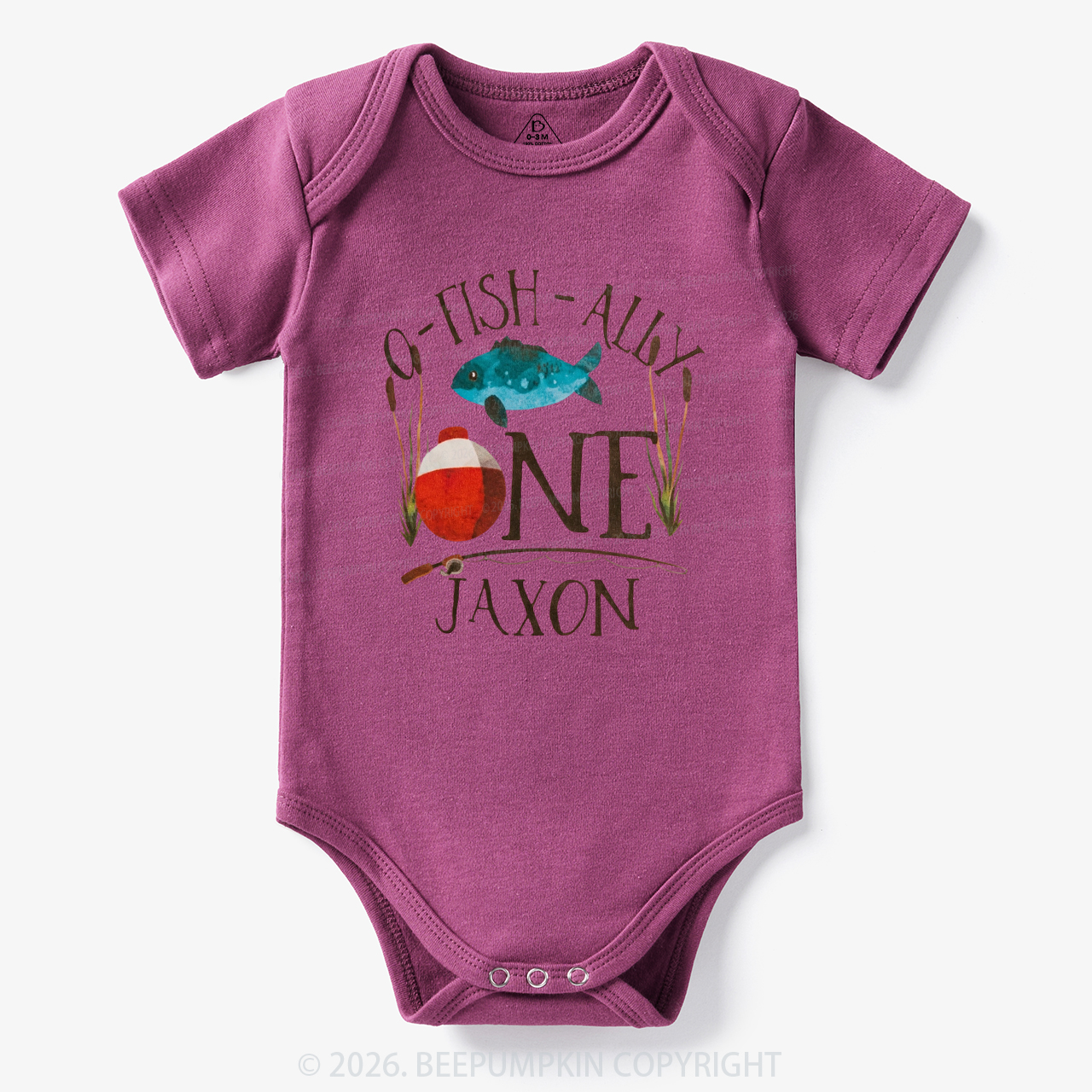 Personalized O-Fish-Ally Fish Birthday Bodysuit