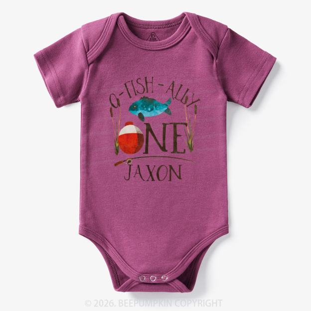 Personalized O-Fish-Ally Fish Birthday Bodysuit